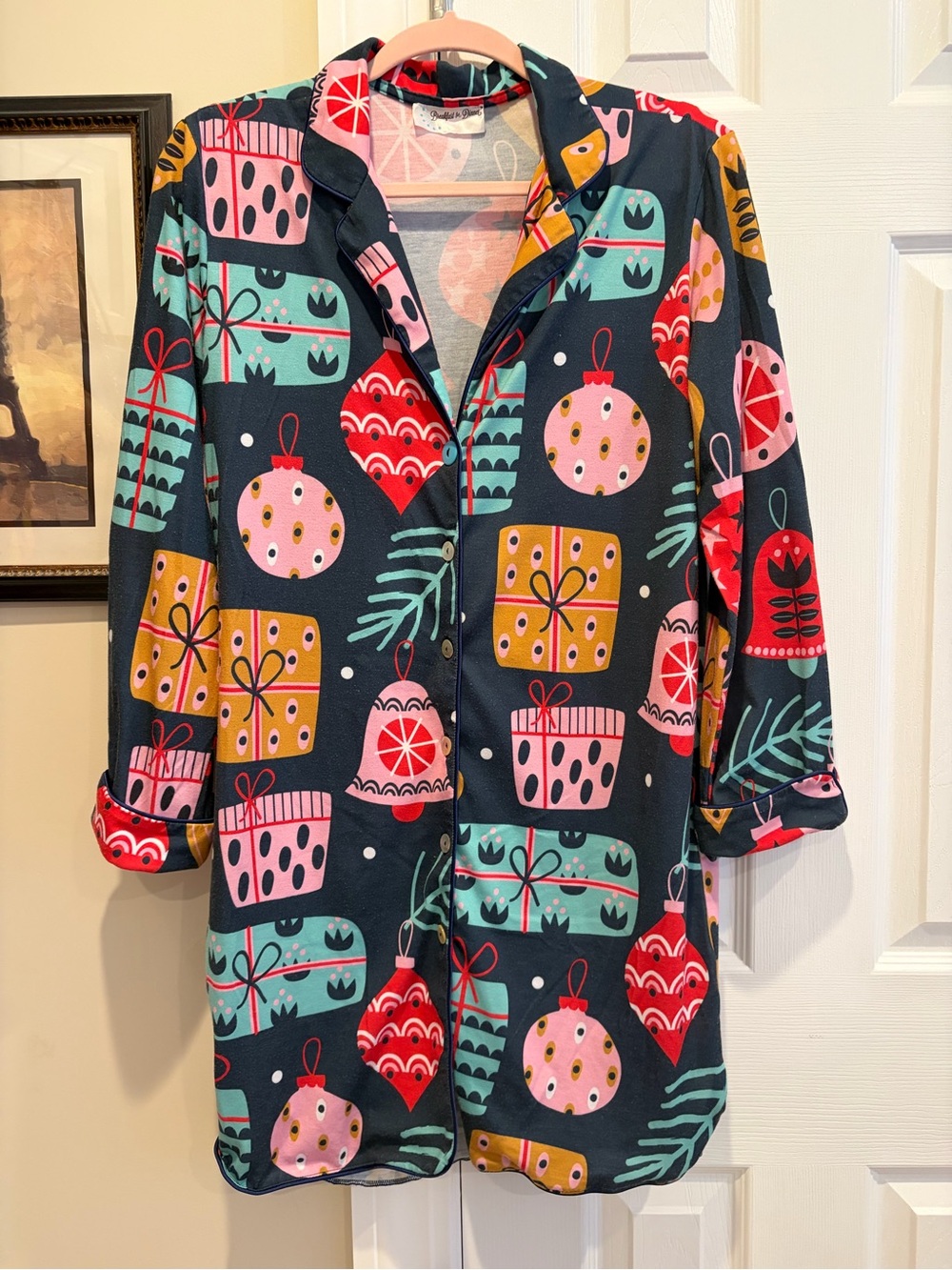 ModCloth x Breakfast for Dinner Holiday Ornaments & Gifts Long Pajama Top 🎁🎅🏻